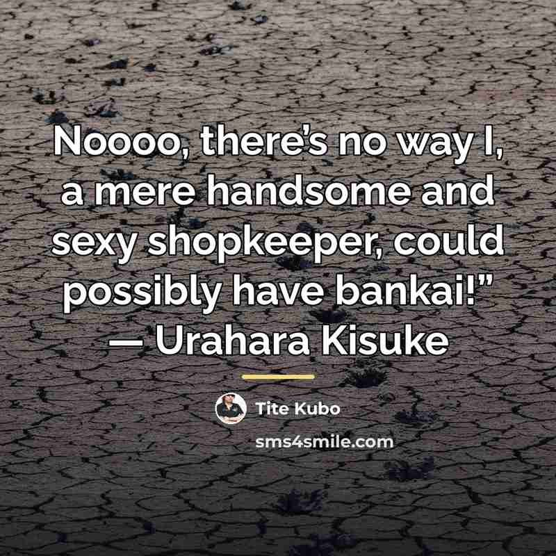 “Noooo, there’s no way I, a mere handsome and sexy…” quote by Tite Kubo