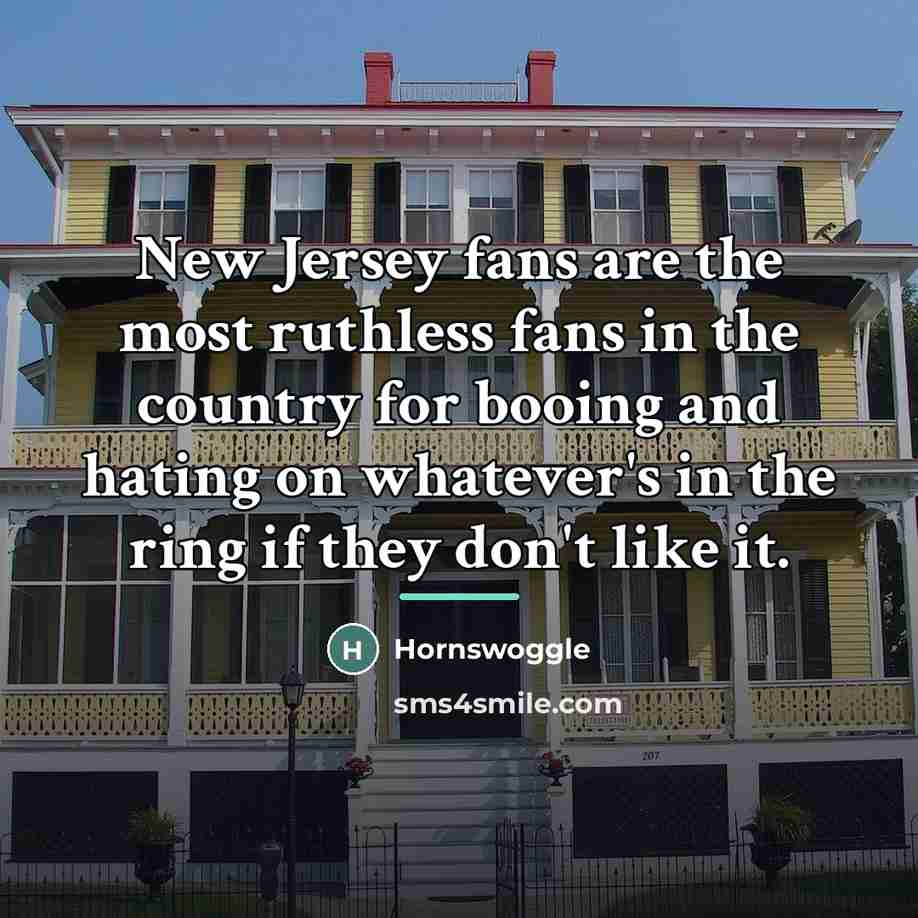“New Jersey fans are the most ruthless fans in the…” quote by Hornswoggle