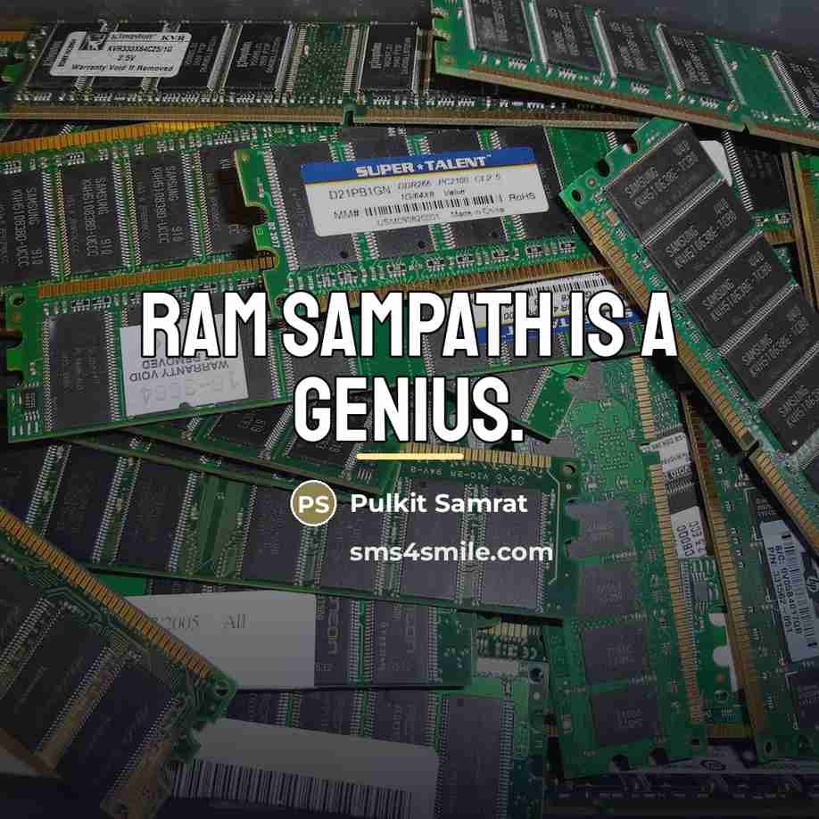 “Ram Sampath is a genius.…” quote by Pulkit Samrat