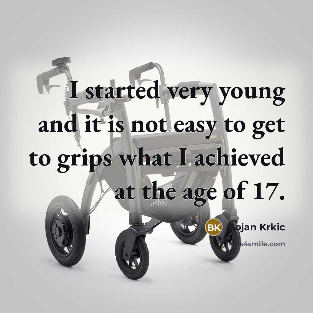 “I started very young and it is not easy to…” quote by Bojan Krkic