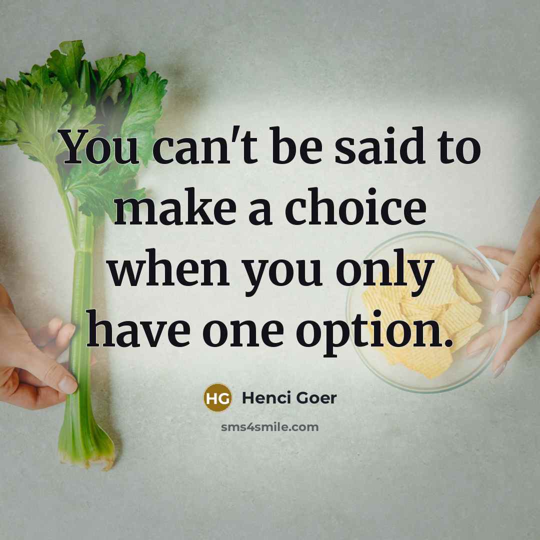 “You can't be said to make a choice when you…” quote by Henci Goer