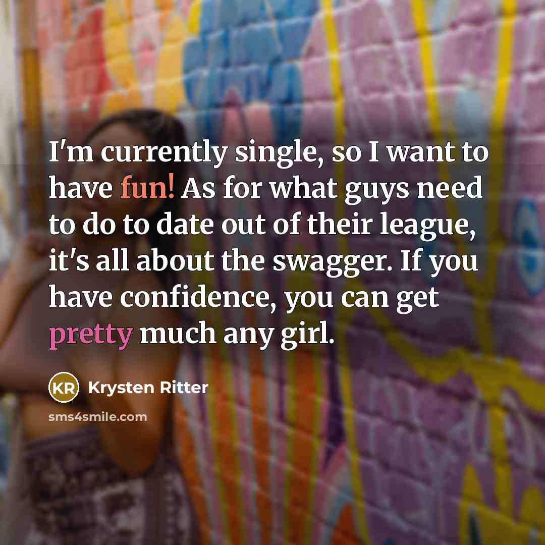 “I'm currently single, so I want to have fun! As…” quote by Krysten Ritter