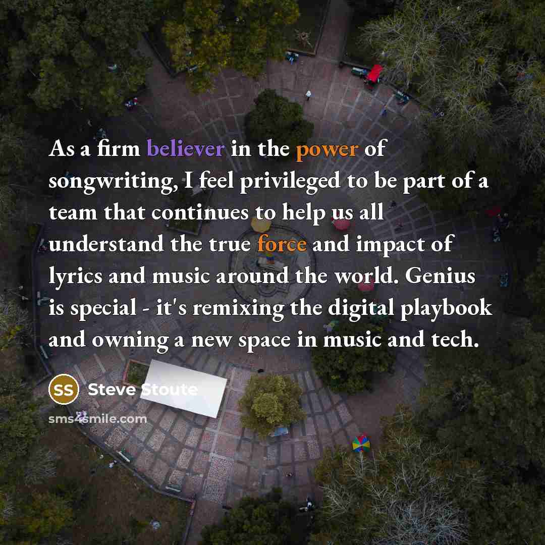 “As a firm believer in the power of songwriting, I…” quote by Steve Stoute