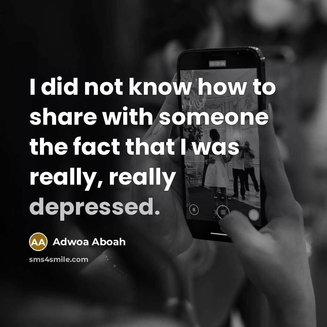 “I did not know how to share with someone the…” quote by Adwoa Aboah