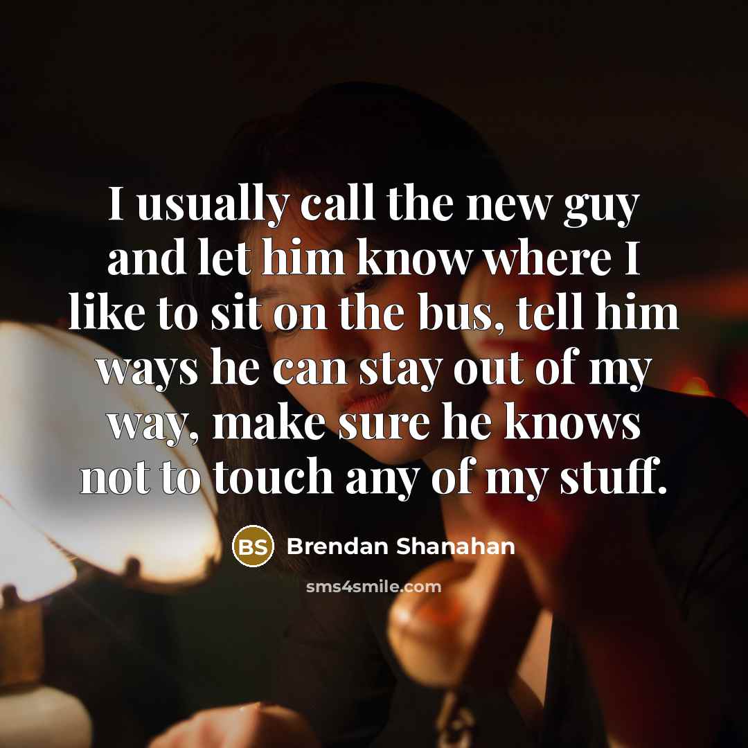 “I usually call the new guy and let him know…” quote by Brendan Shanahan