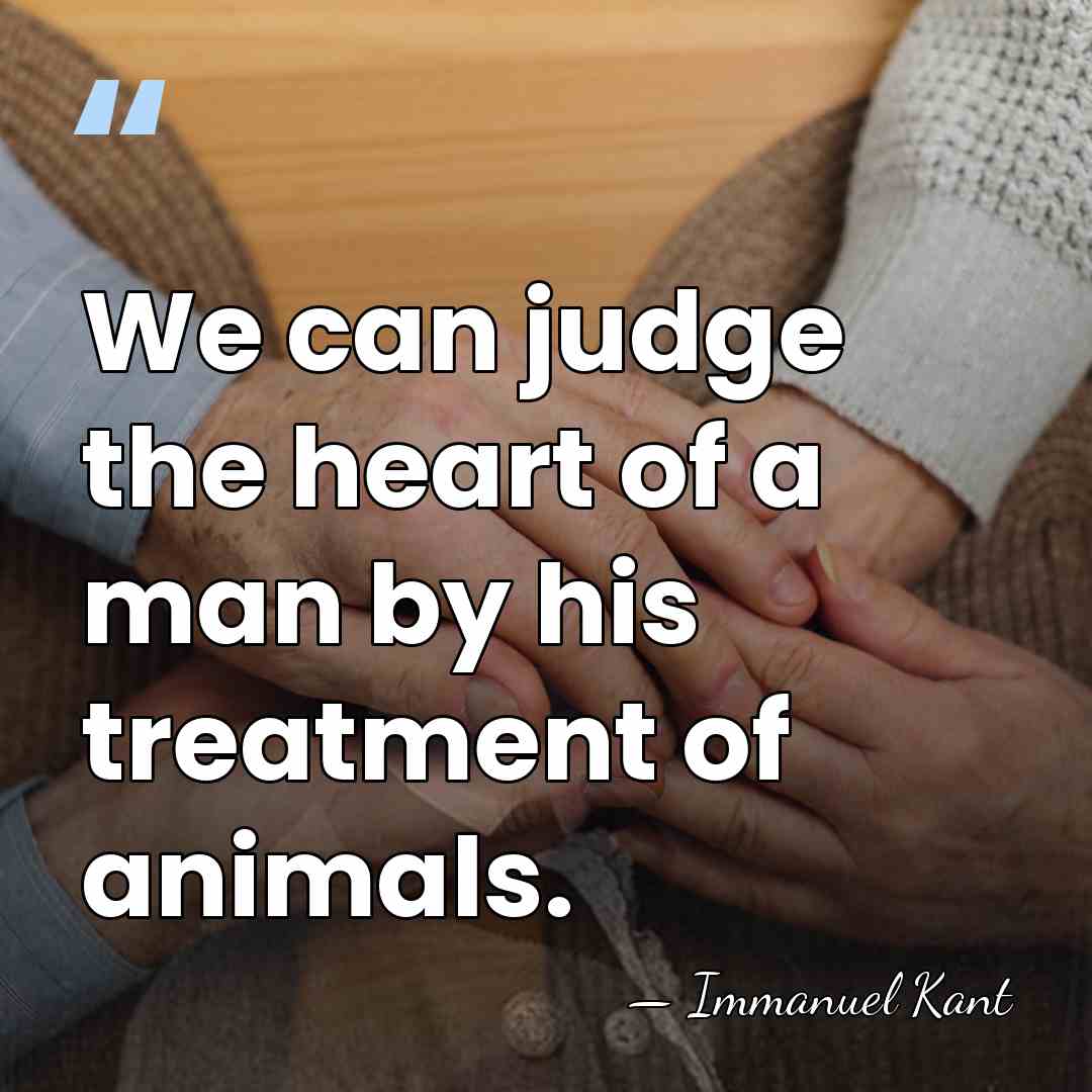 We can judge the heart of a man by his treatment of&hellip; - Immanuel Kant