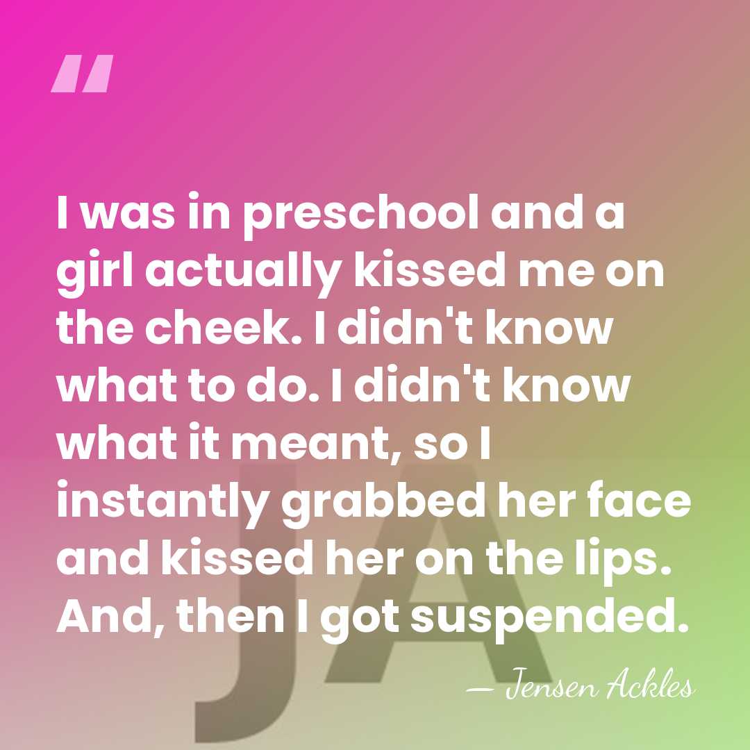 I was in preschool and a girl actually kissed me on the&hellip; - Jensen Ackles