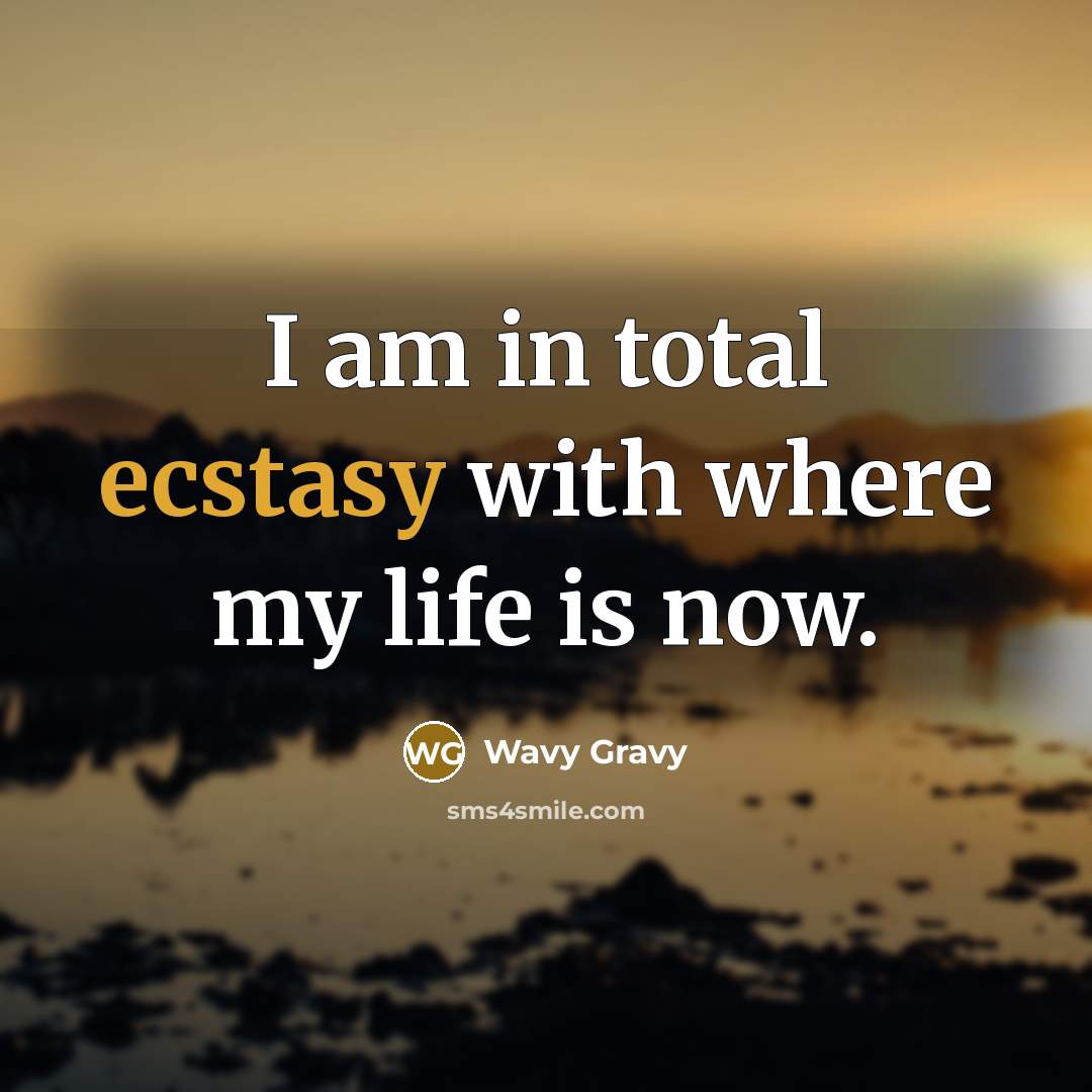 “I am in total ecstasy with where my life is…” quote by Wavy Gravy