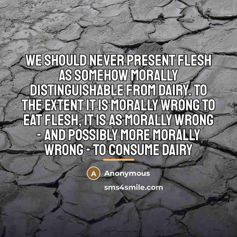 “We should never present flesh as somehow morally distinguishable from…” quote by Anonymous