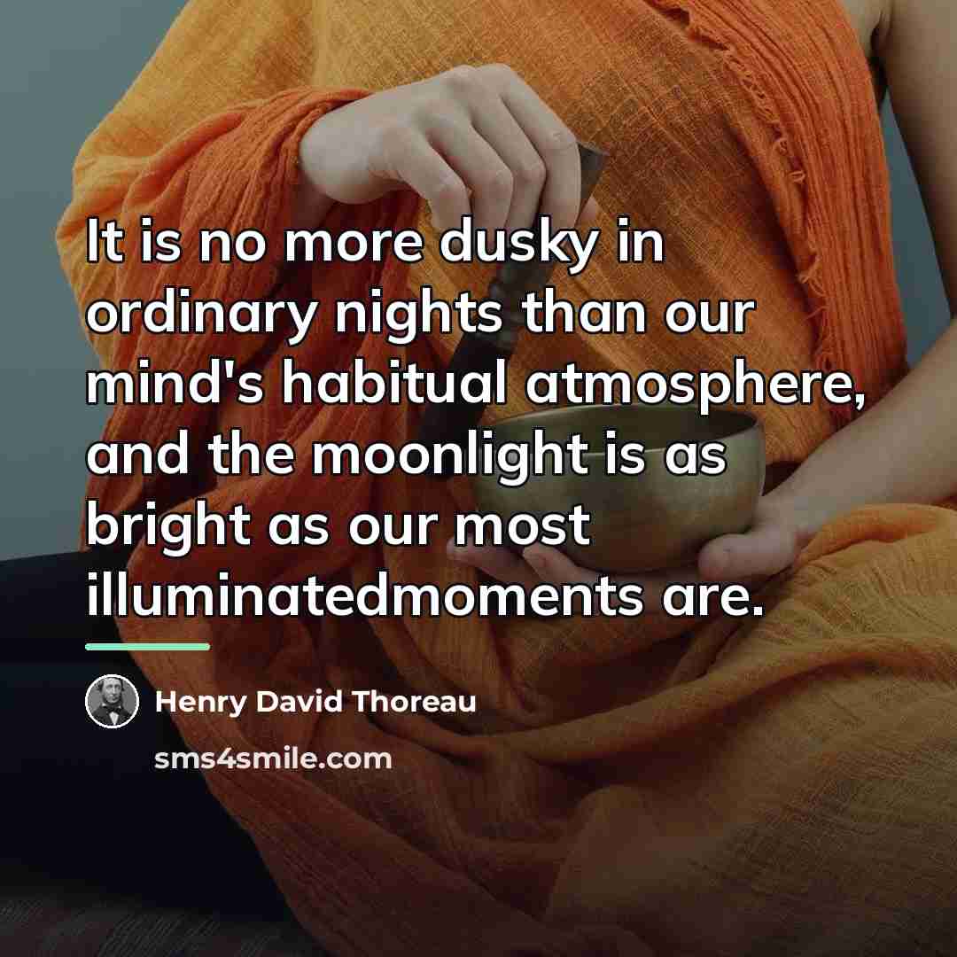 “It is no more dusky in ordinary nights than our…” quote by Henry David Thoreau