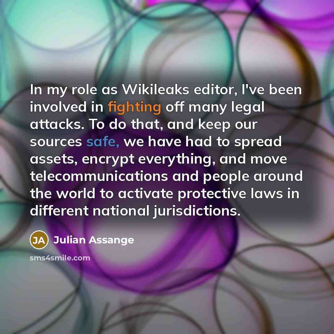 “In my role as Wikileaks editor, I've been involved in…” quote by Julian Assange