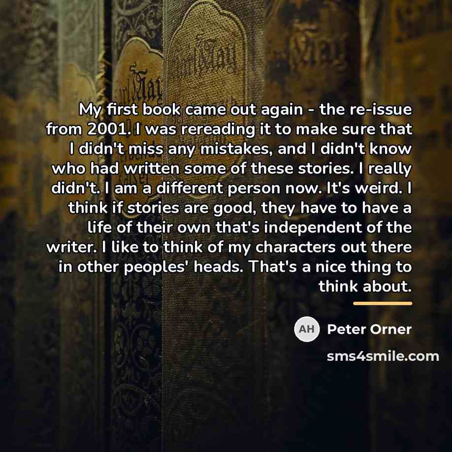 “My first book came out again - the re-issue from…” quote by Peter Orner