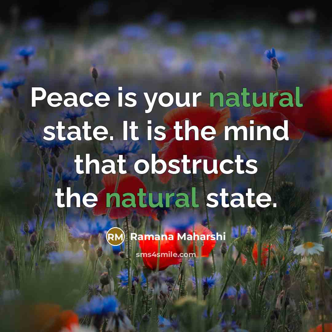 “Peace is your natural state. It is the mind that…” quote by Ramana Maharshi