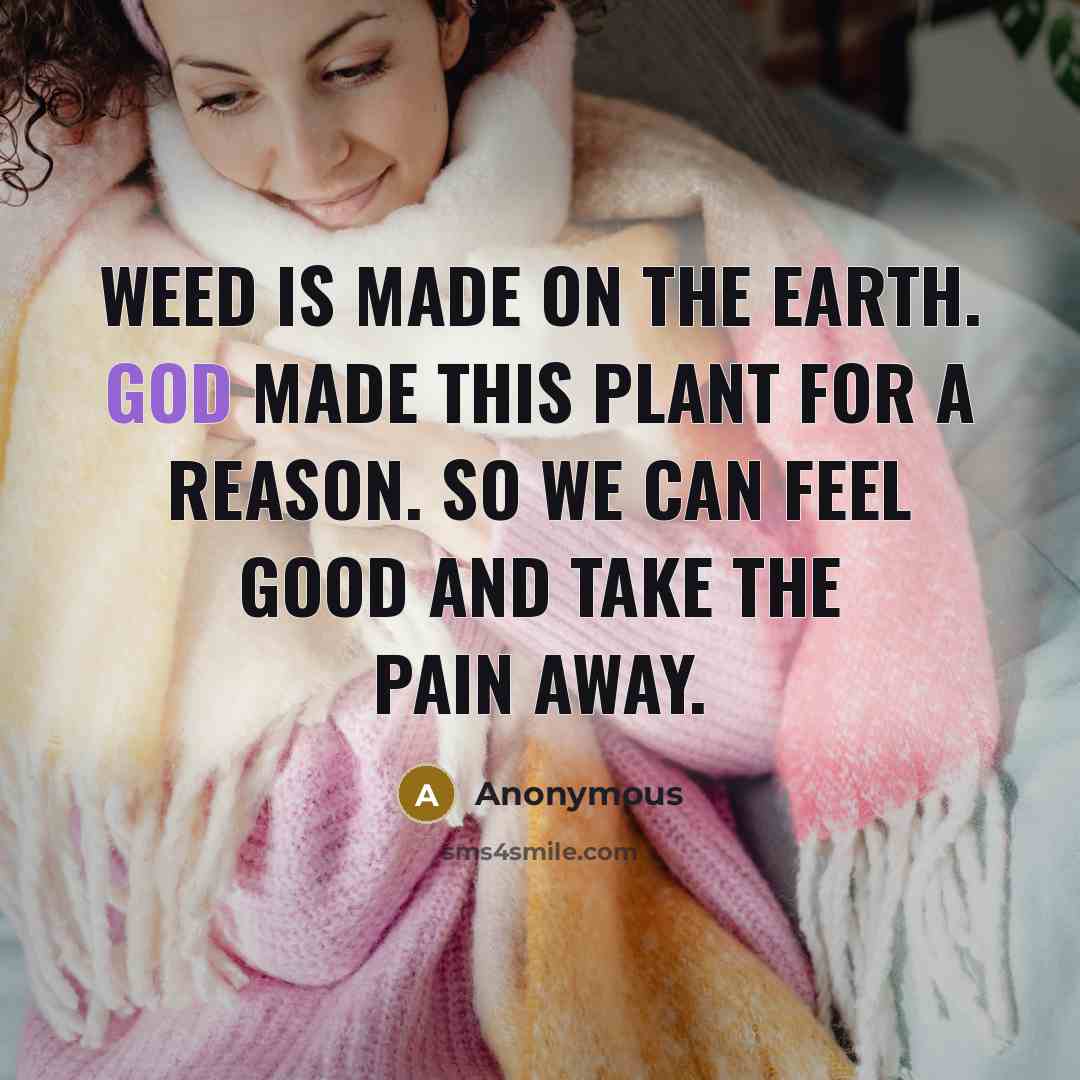 “Weed is made on the earth. God made this plant…” quote by Anonymous
