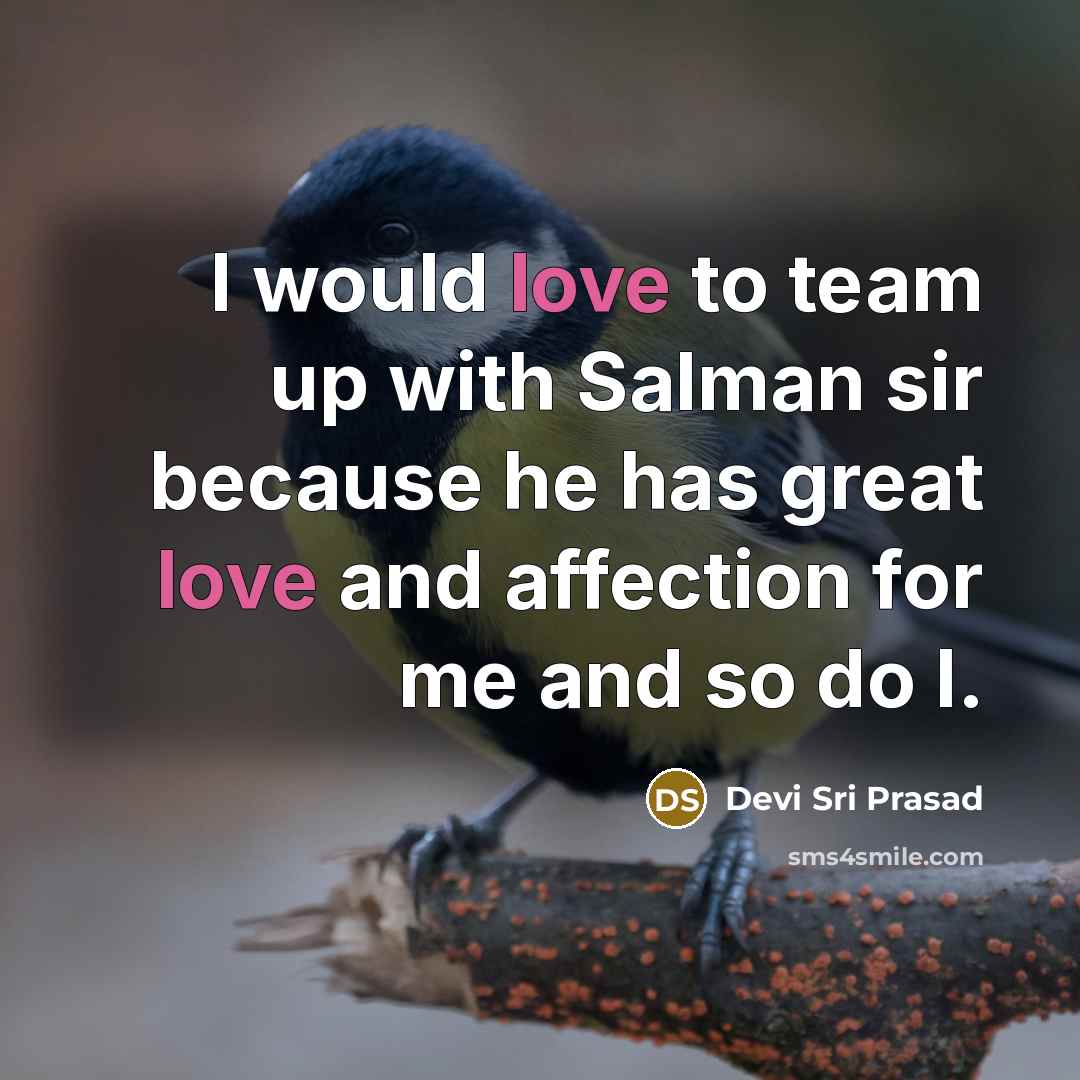 “I would love to team up with Salman sir because…” quote by Devi Sri Prasad