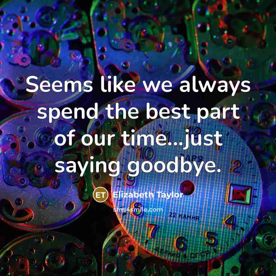 “Seems like we always spend the best part of our…” quote by Elizabeth Taylor