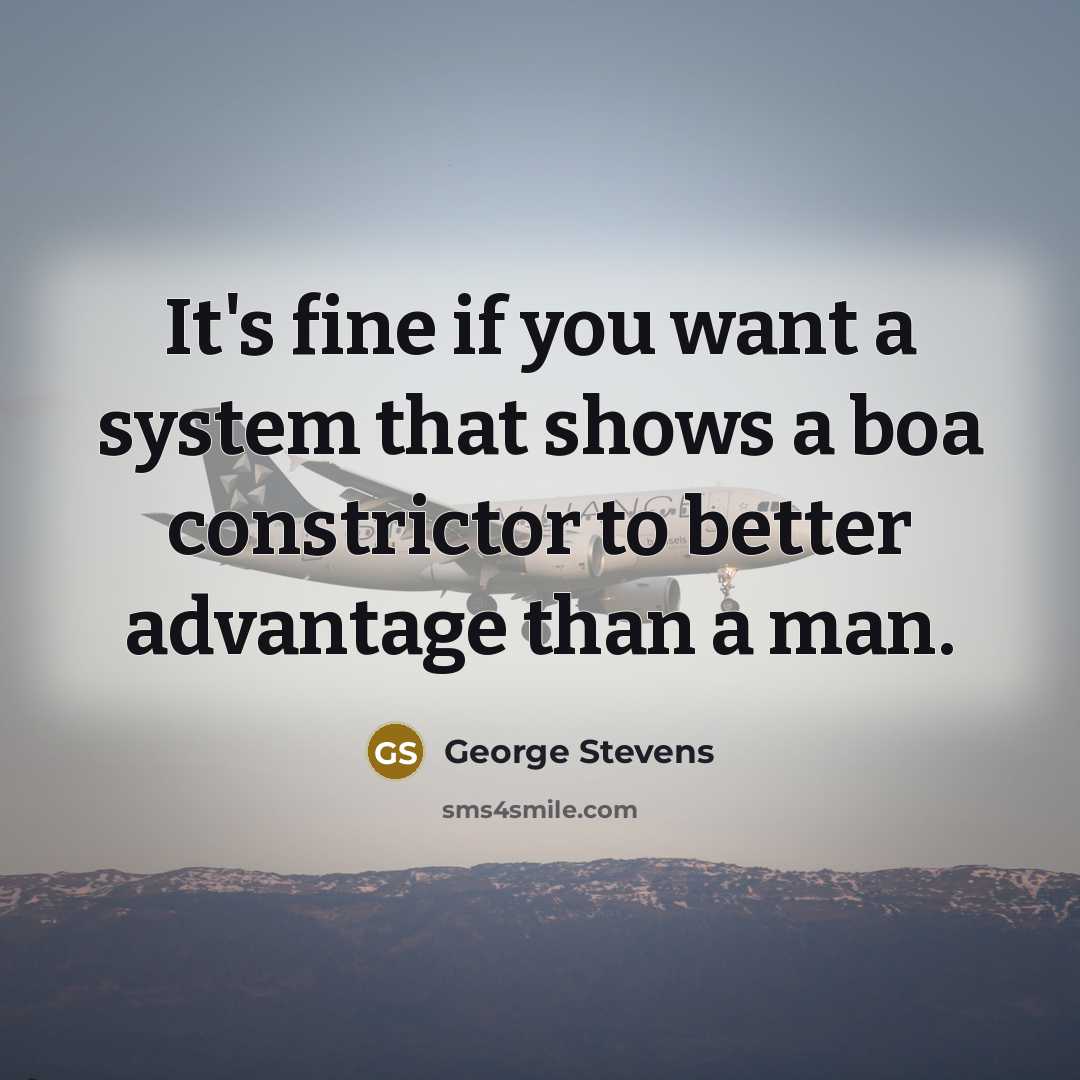 “It's fine if you want a system that shows a…” quote by George Stevens