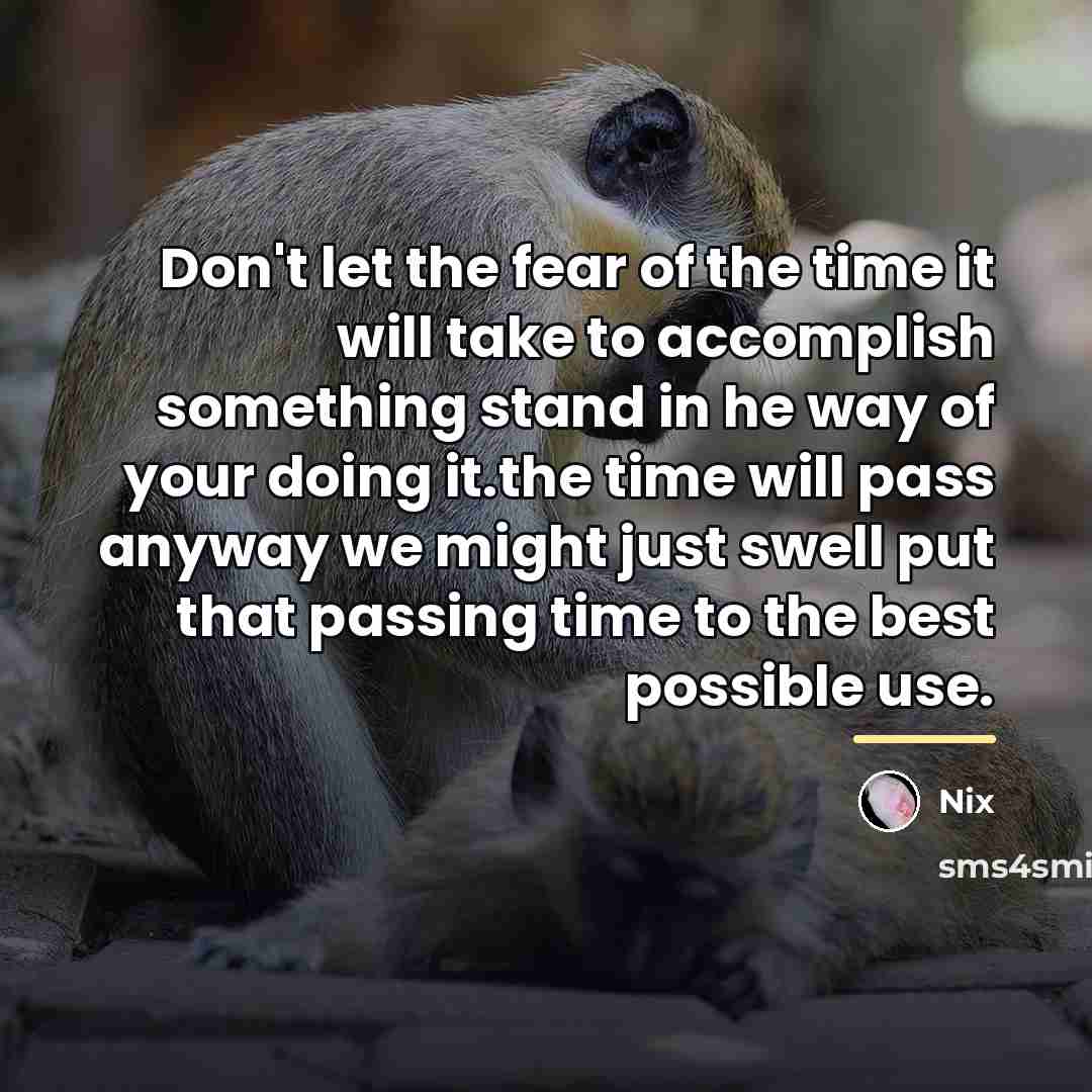 “Don't let the fear of the time it will take…” quote by Nix