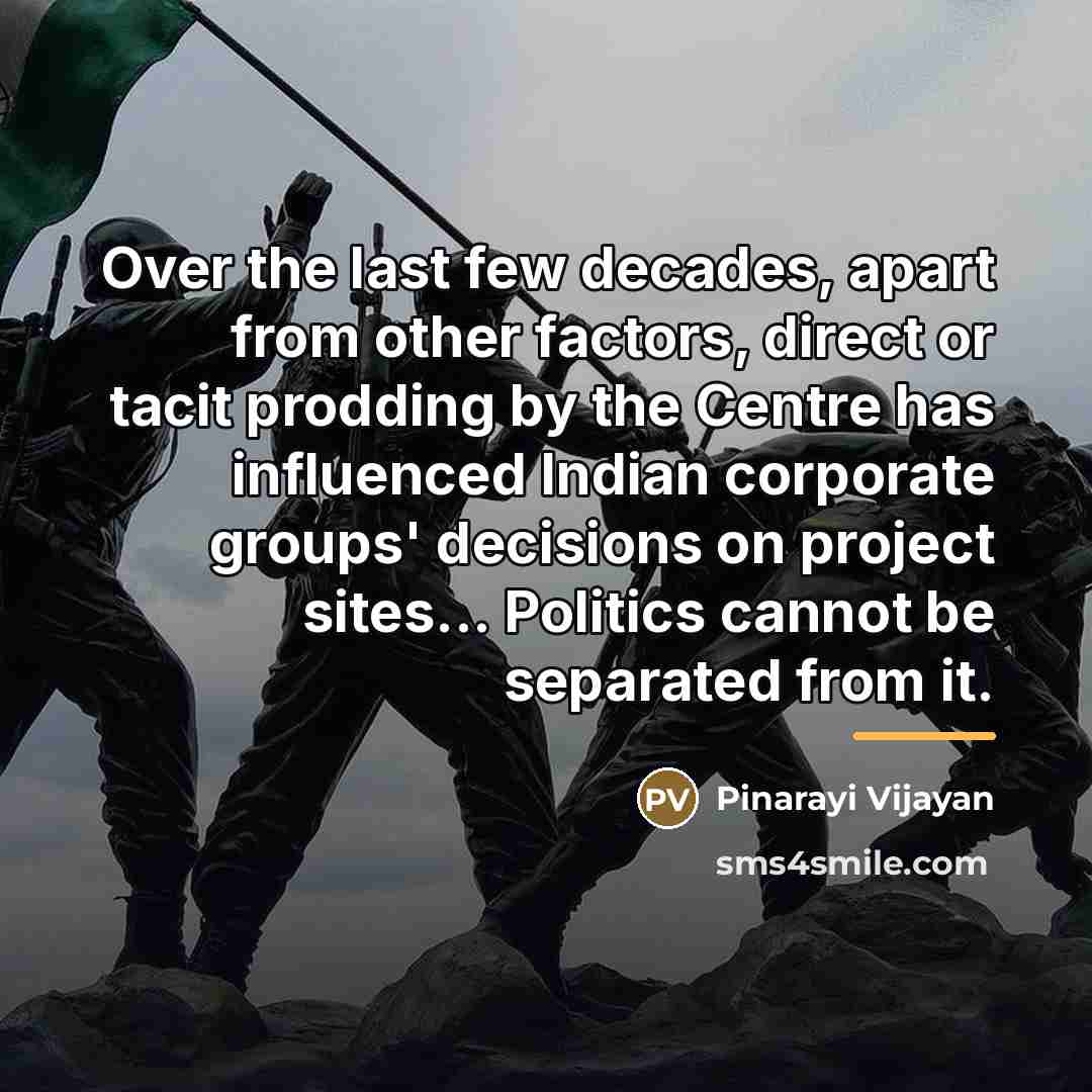 “Over the last few decades, apart from other factors, direct…” quote by Pinarayi Vijayan