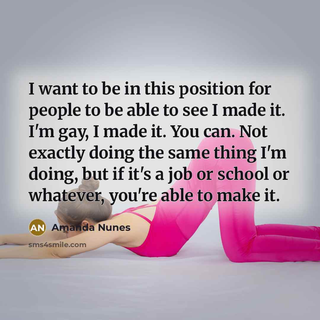 “I want to be in this position for people to…” quote by Amanda Nunes