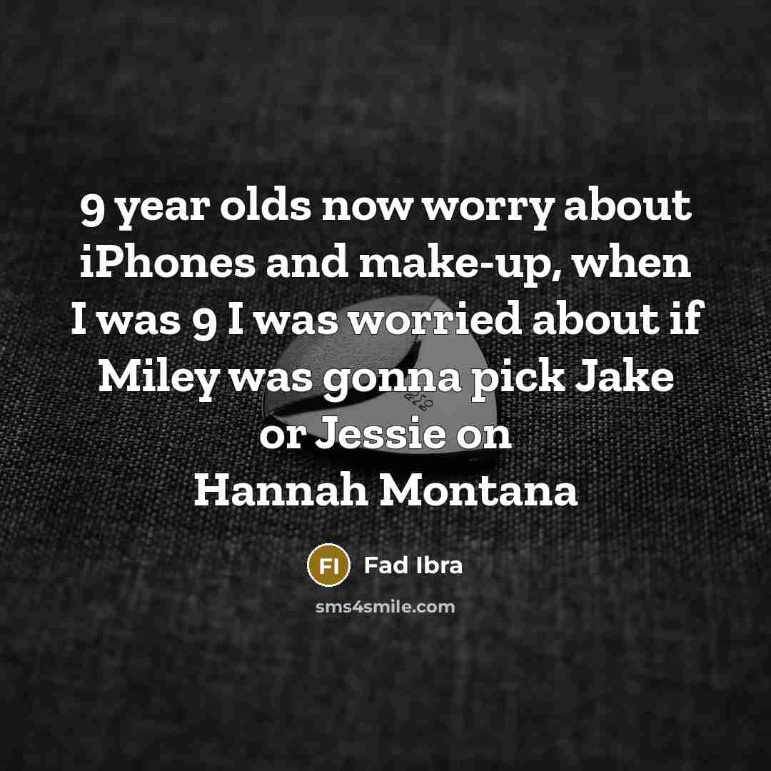 “9 year olds now worry about iPhones and make-up, when…” quote by Fad Ibra