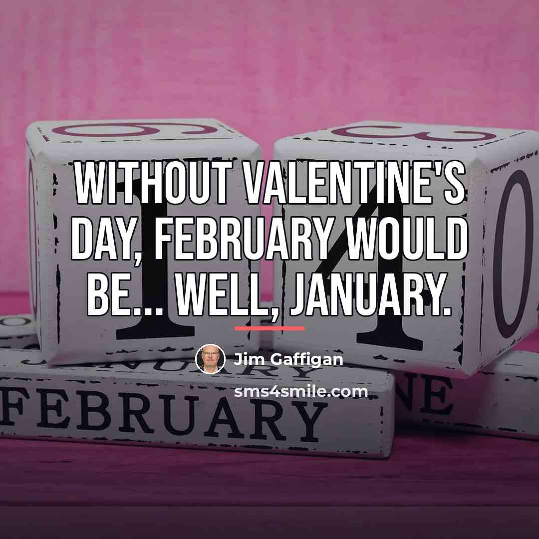 “Without Valentine's Day, February would be... well, January.…” quote by Jim Gaffigan