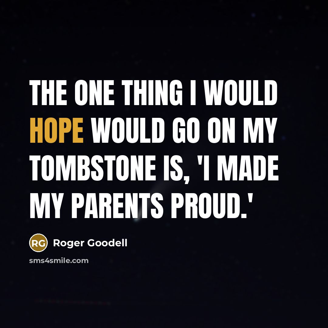 “The one thing I would hope would go on my…” quote by Roger Goodell