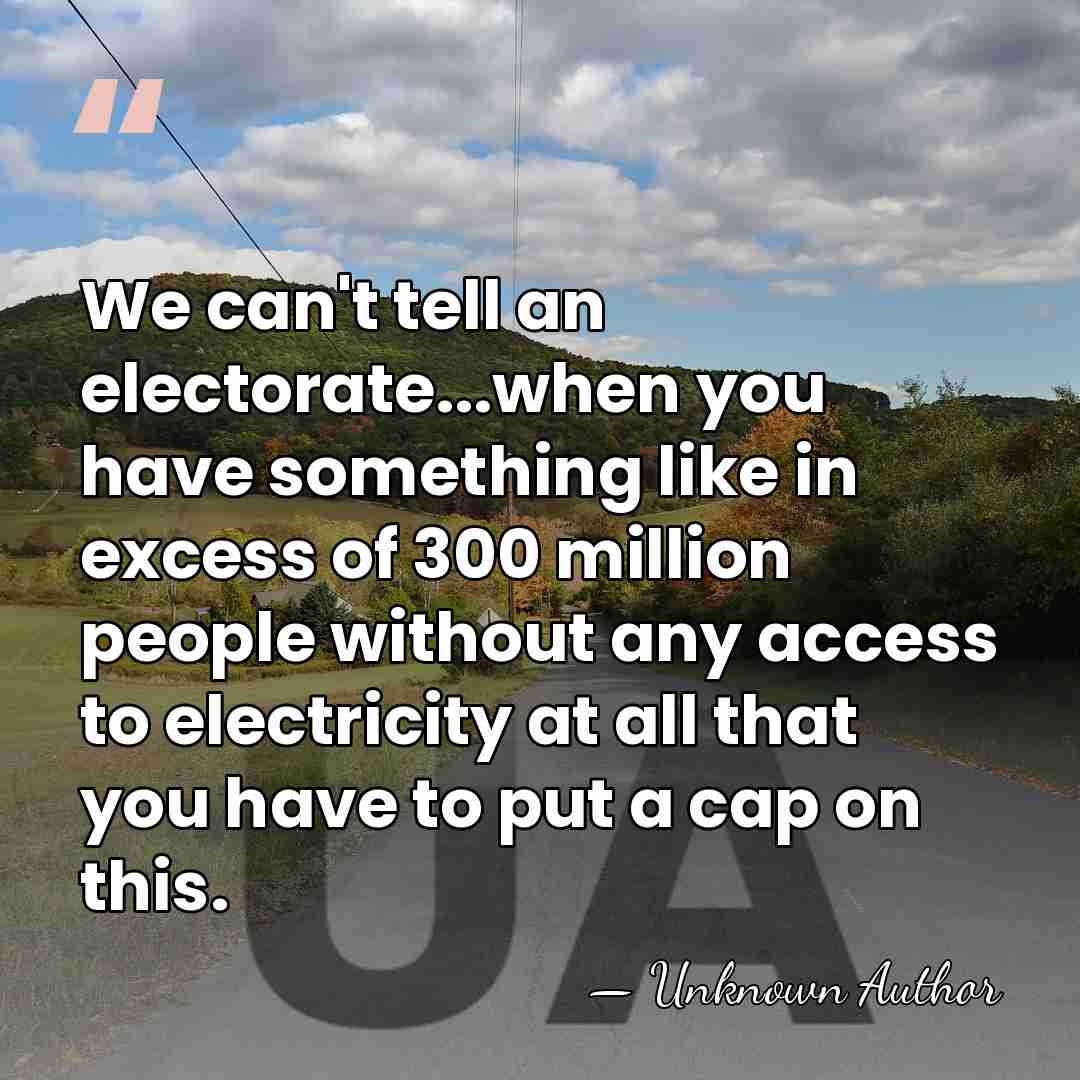 We can't tell an electorate...when you have something like in excess of&hellip; - Ronen Sen