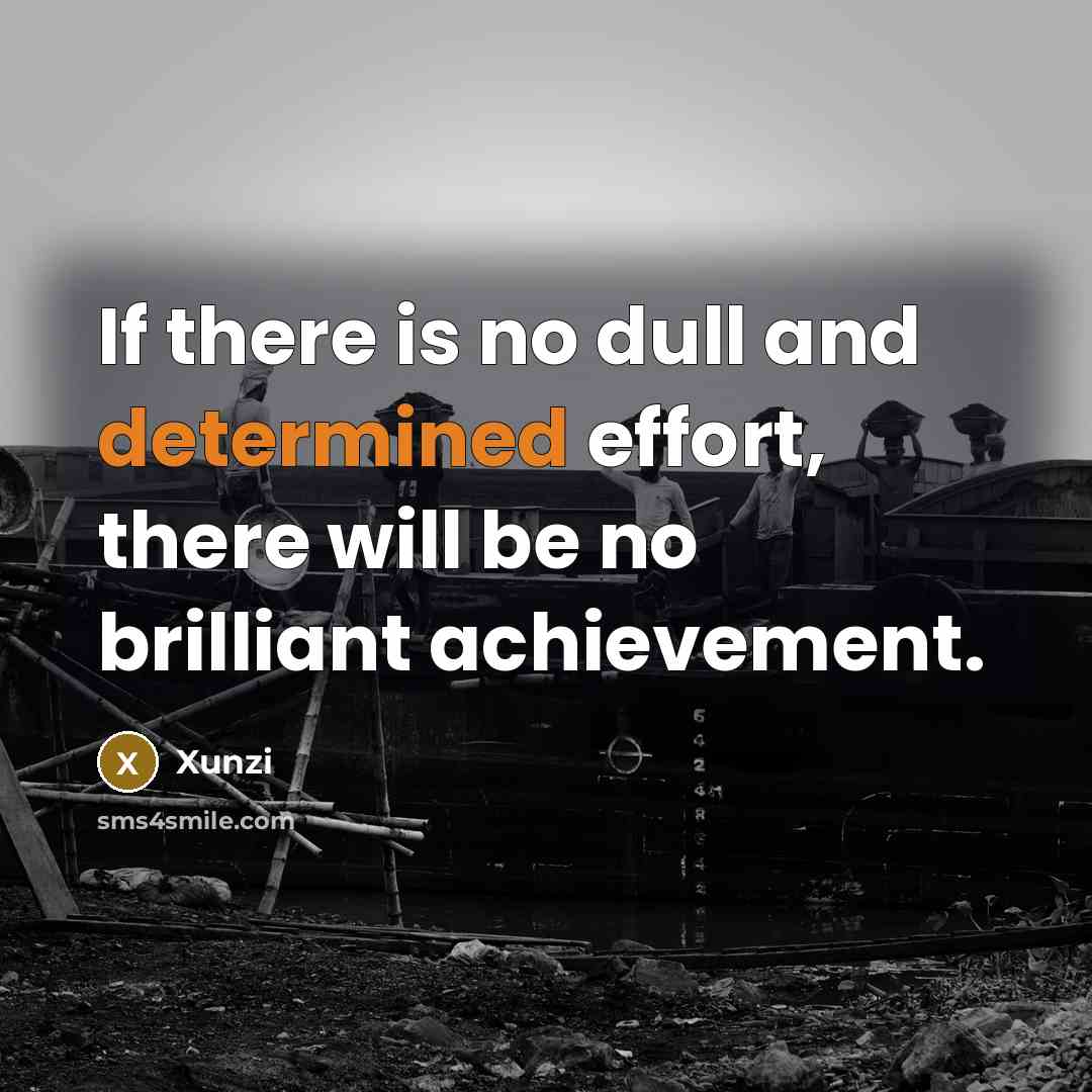 “If there is no dull and determined effort, there will…” quote by Xunzi