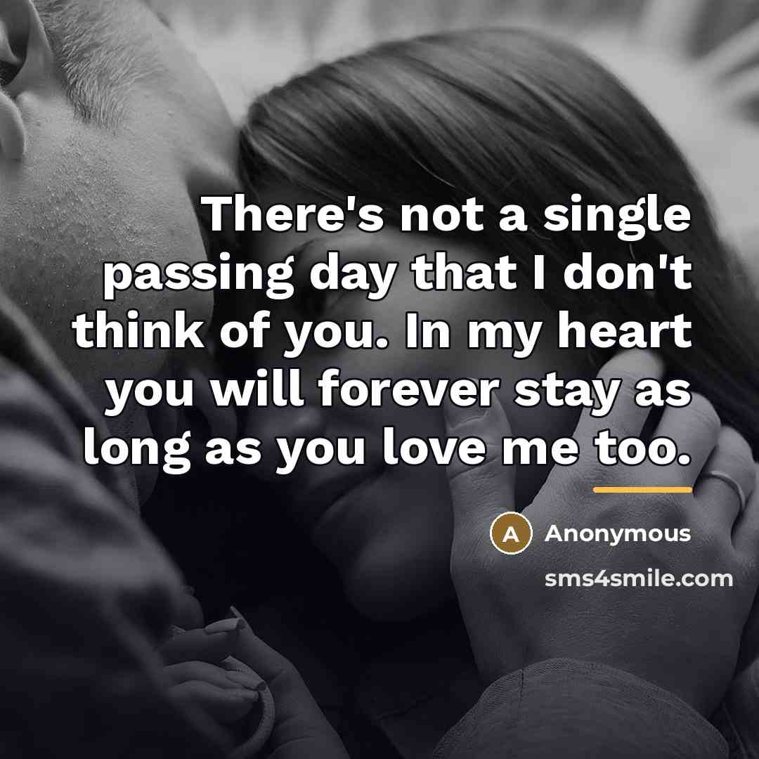 “There's not a single passing day that I don't think…” quote by Anonymous