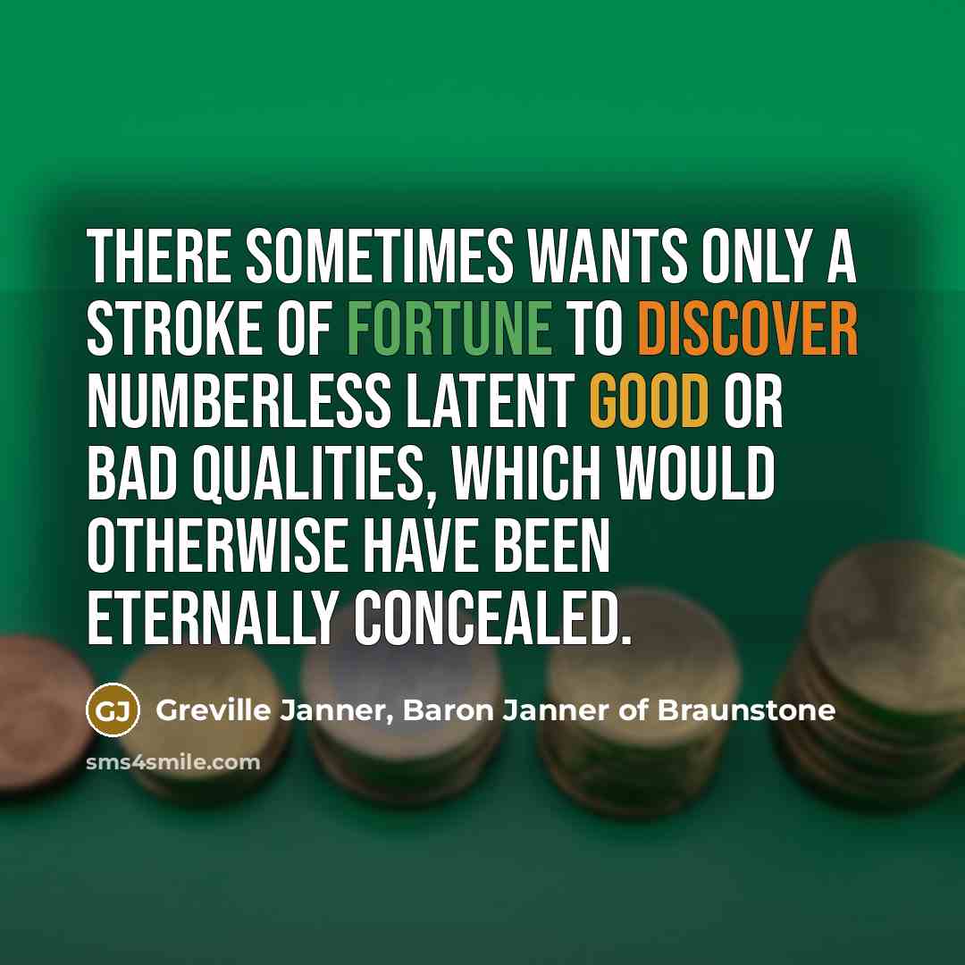 “There sometimes wants only a stroke of fortune to discover…” quote by Greville Janner, Baron Janner of Braunstone
