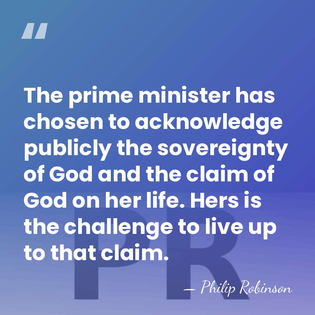 The prime minister has chosen to acknowledge publicly the sovereignty of God&hellip; - Philip Robinson