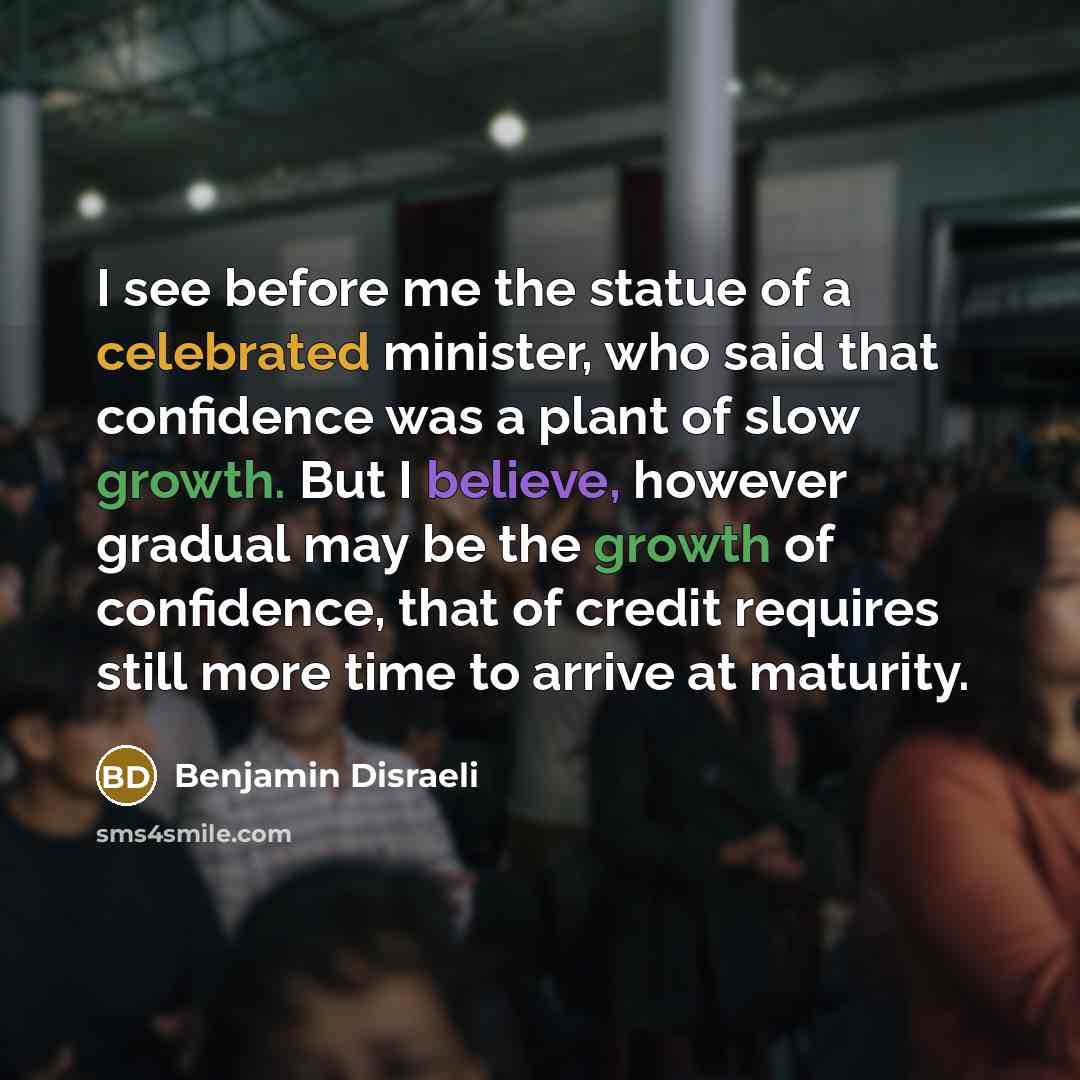 “I see before me the statue of a celebrated minister,…” quote by Benjamin Disraeli