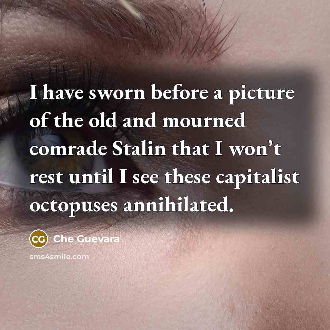 “I have sworn before a picture of the old and…” quote by Che Guevara