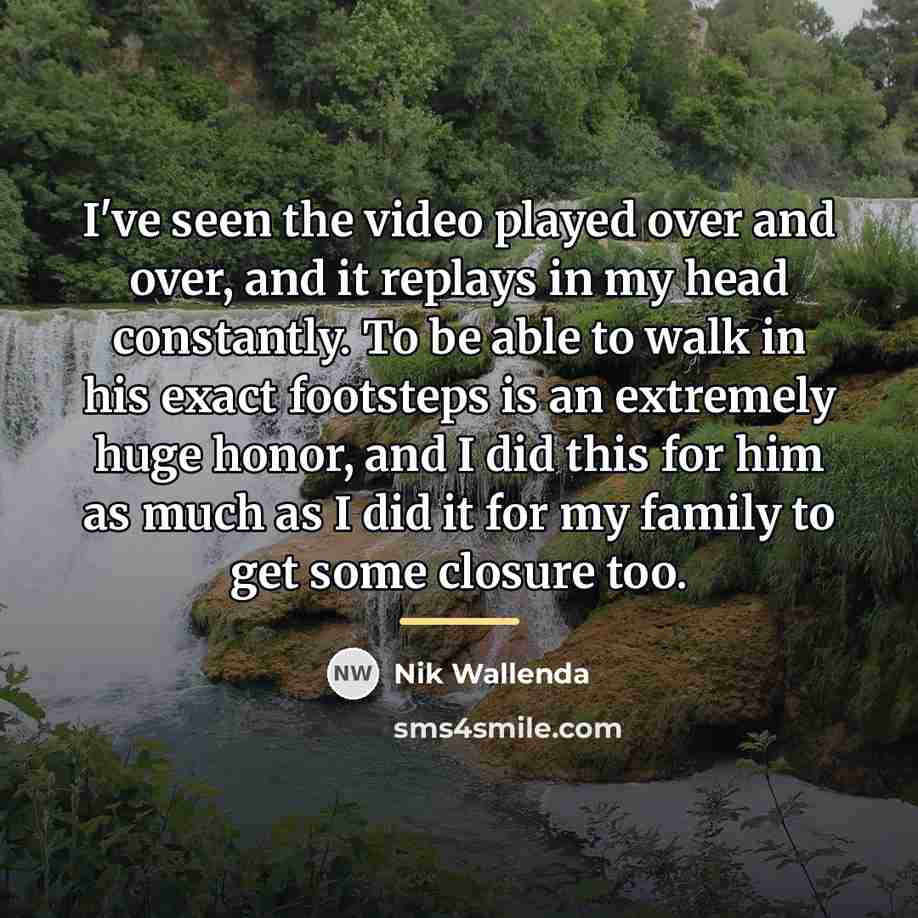 “I've seen the video played over and over, and it…” quote by Nik Wallenda
