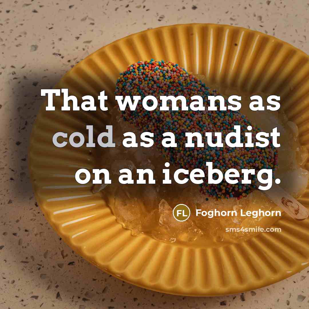 “That womans as cold as a nudist on an iceberg.…” quote by Foghorn Leghorn