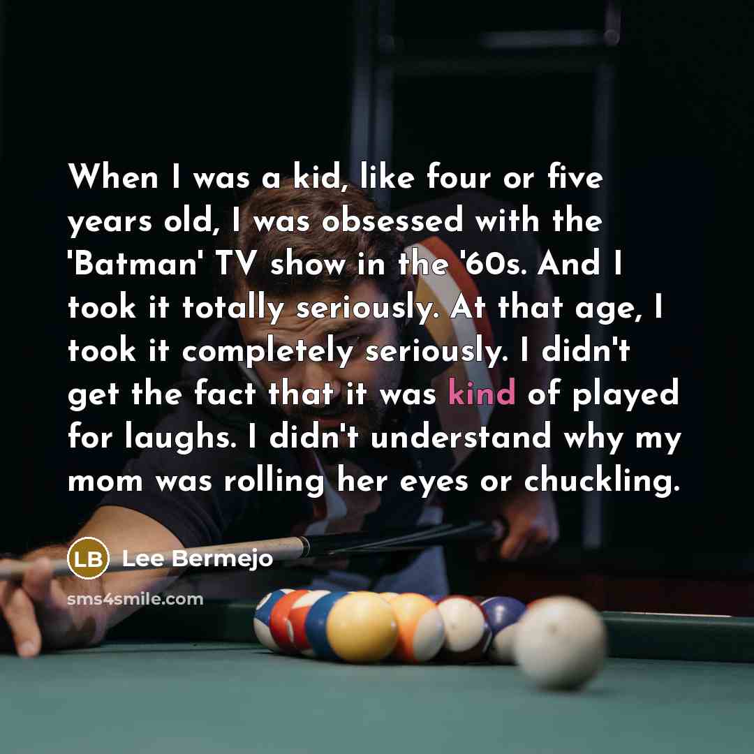 “When I was a kid, like four or five years…” quote by Lee Bermejo