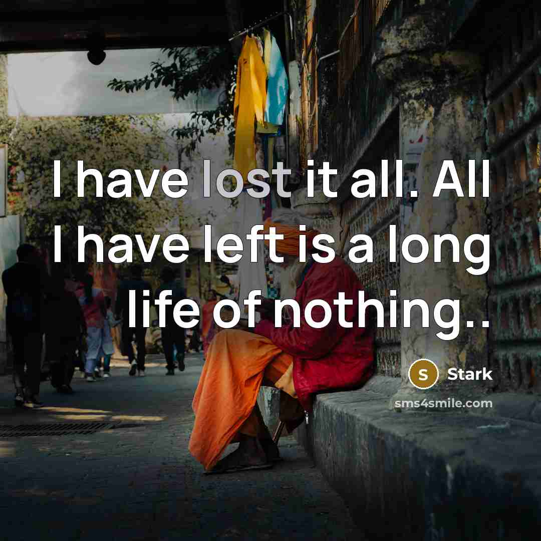 “I have lost it all. All I have left is…” quote by Stark