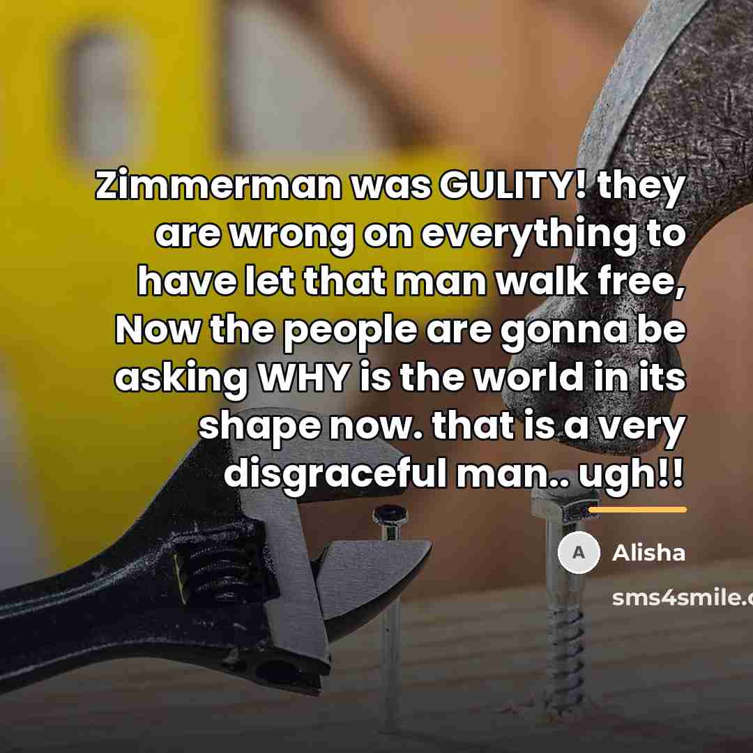 “Zimmerman was GULITY! they are wrong on everything to have…” quote by Alisha
