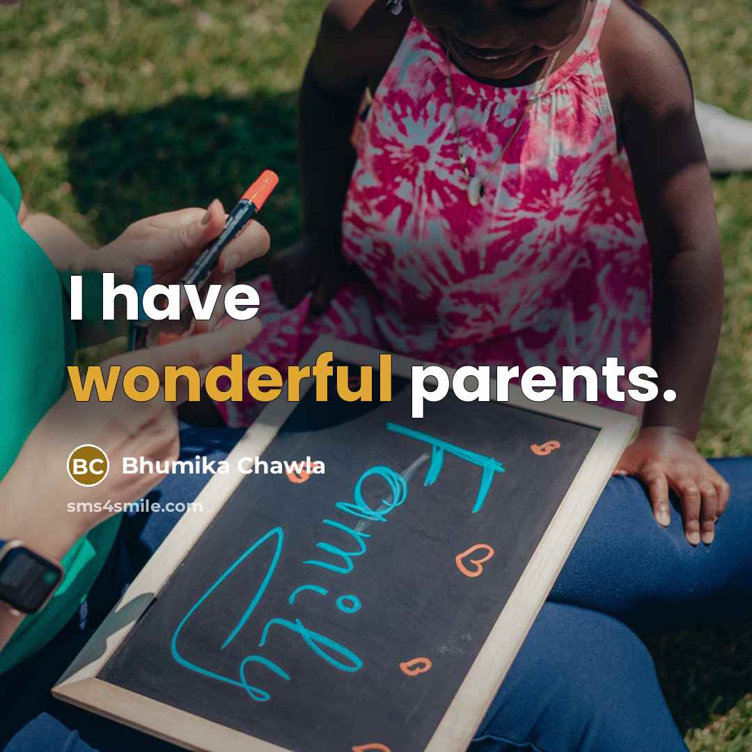 “I have wonderful parents.…” quote by Bhumika Chawla