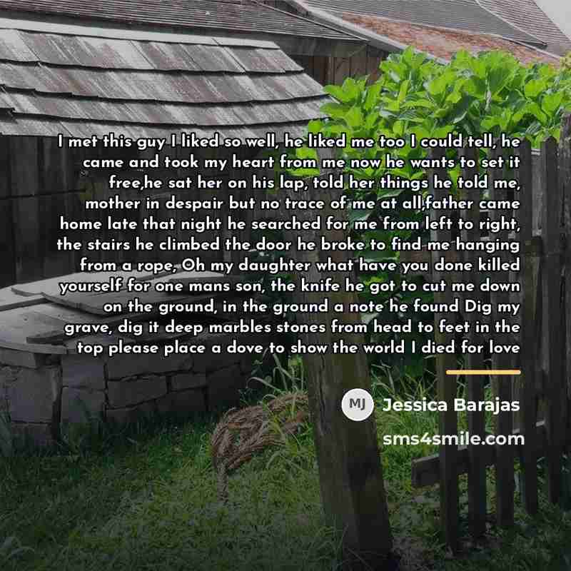 “I met this guy I liked so well, he liked…” quote by Jessica Barajas