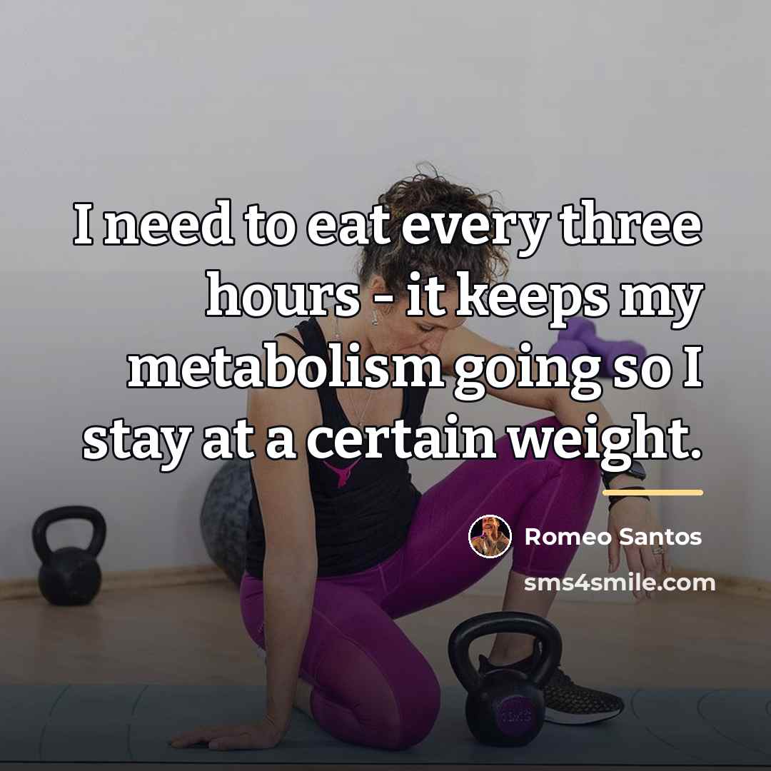 “I need to eat every three hours - it keeps…” quote by Romeo Santos