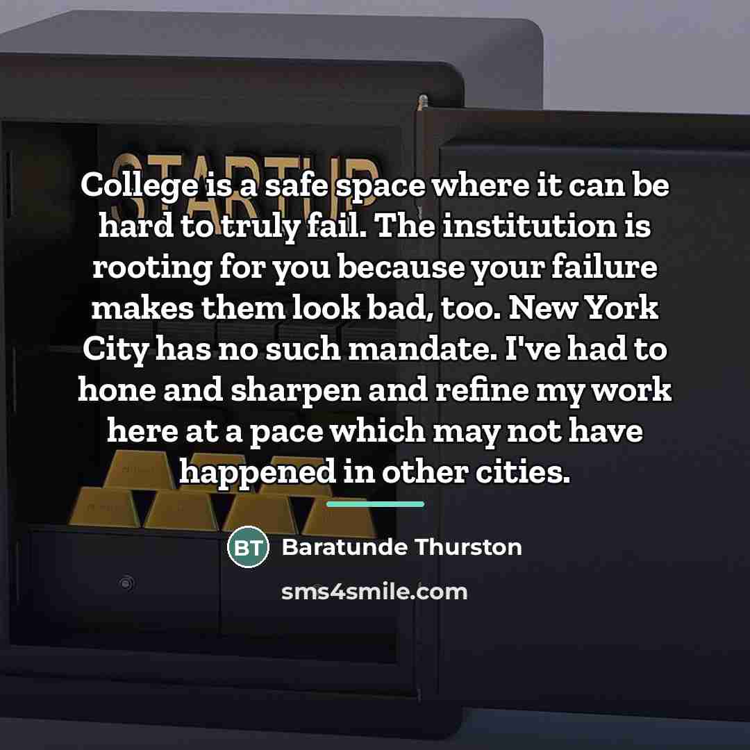 “College is a safe space where it can be hard…” quote by Baratunde Thurston