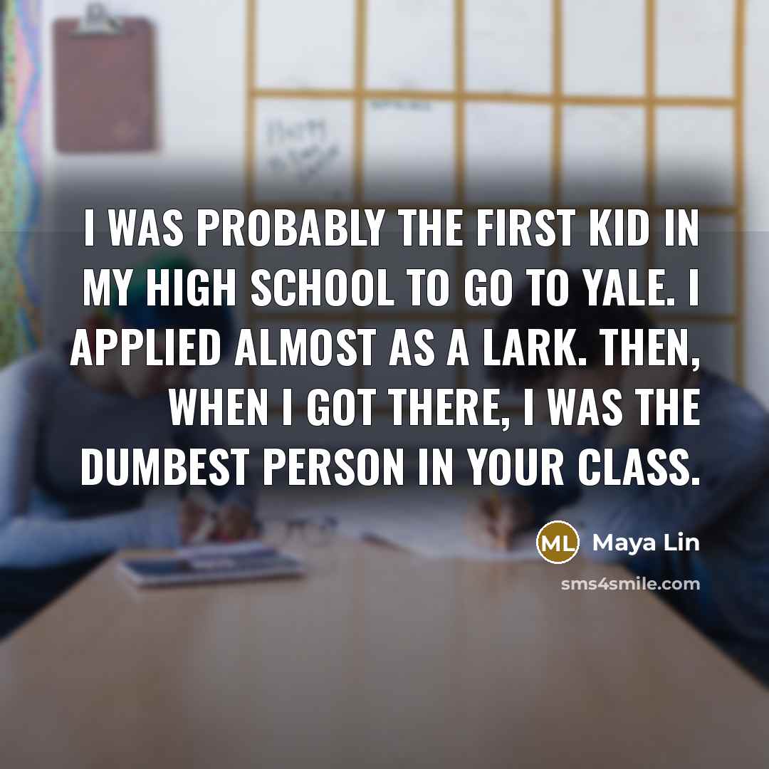 “I was probably the first kid in my high school…” quote by Maya Lin