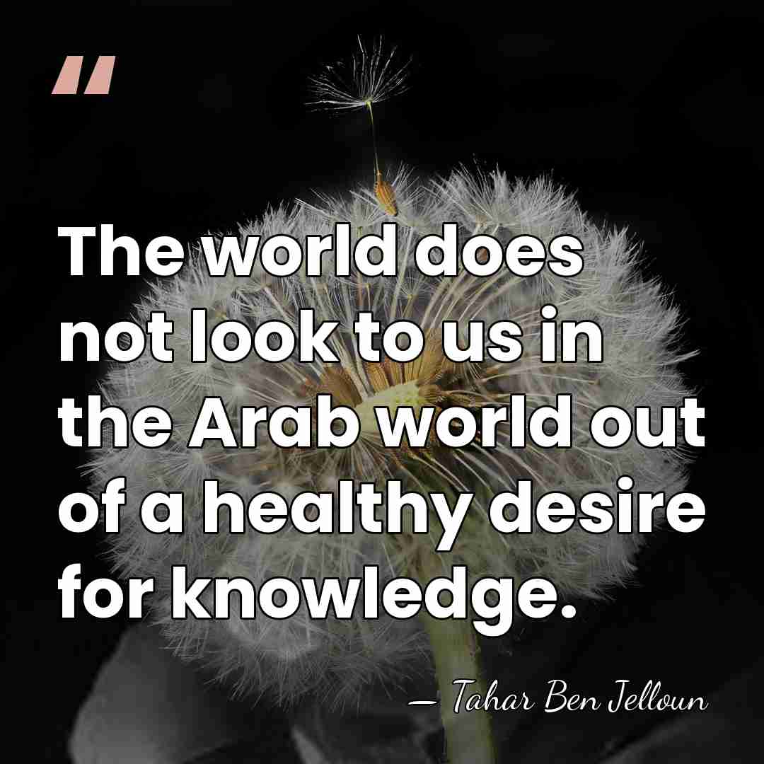 The world does not look to us in the Arab world out&hellip; - Tahar Ben Jelloun