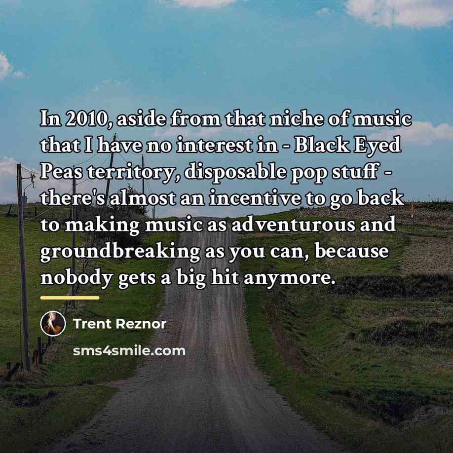 “In 2010, aside from that niche of music that I…” quote by Trent Reznor