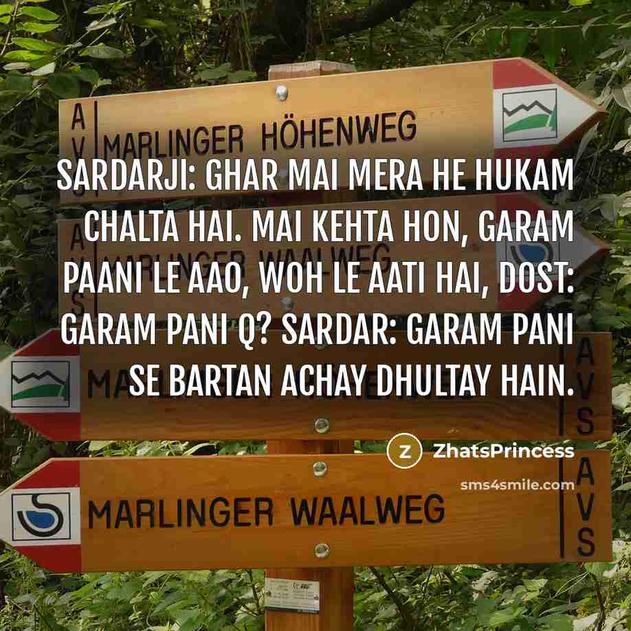 “SardarJi: Ghar mai Mera he Hukam chalta hai. Mai Kehta…” quote by ZhatsPrincess