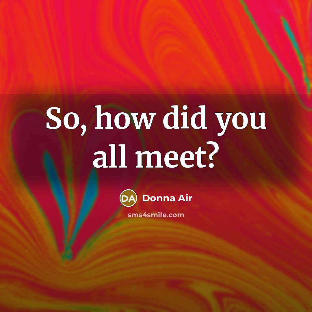 “So, how did you all meet?…” quote by Donna Air