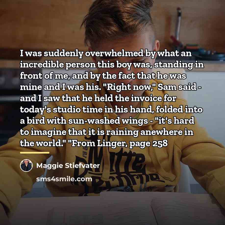 “I was suddenly overwhelmed by what an incredible person this…” quote by Maggie Stiefvater
