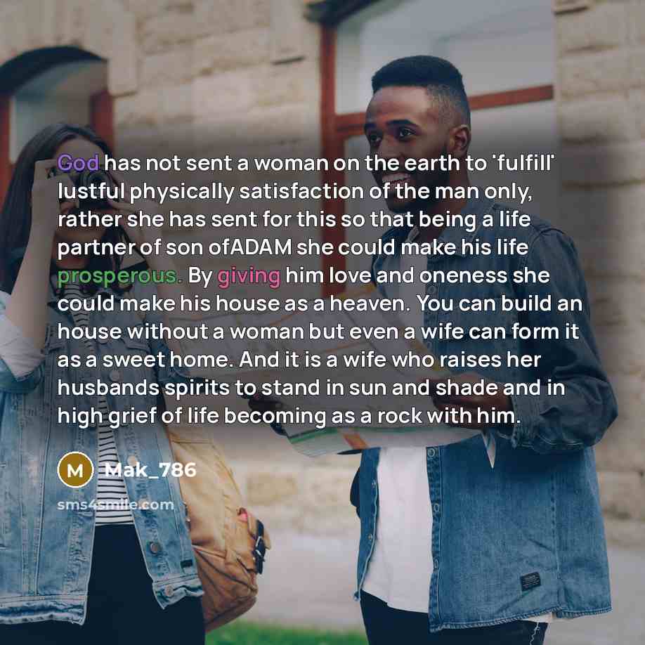 “God has not sent a woman on the earth to…” quote by Mak_786